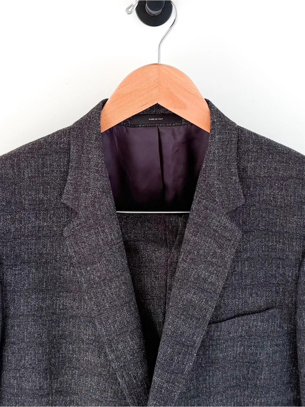 Paul Smith Soho Fit Textured Wool Suit Charcoal Dark Gray Textured Men's 42R